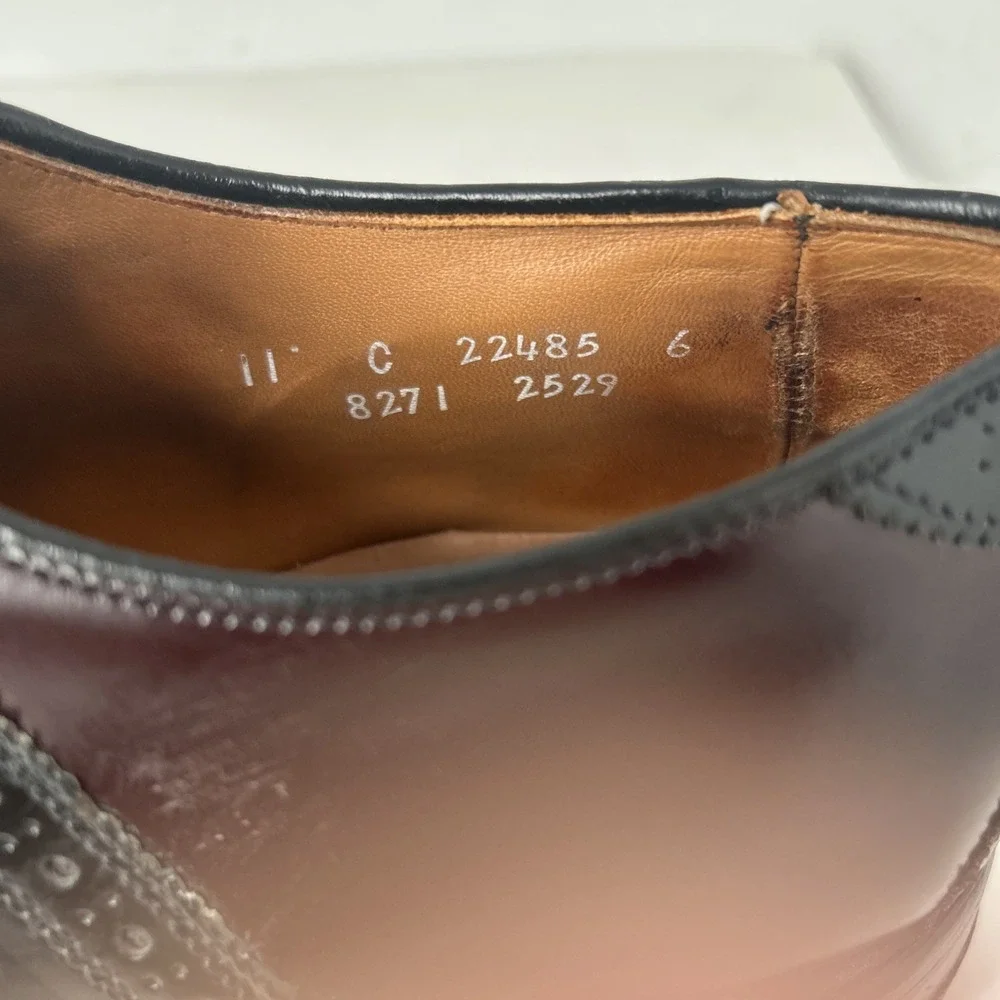Allen Edmonds Shelton Burgundy‎ / Black  Oxford Dress Shoes US 11 C